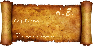 Ary Edina névjegykártya